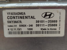 2011-2014 Hyundai Sonata PCM Engine Control Computer ECU ECM PCU OEM P/N:39111-2G669 39101-2G669 Fits Fits 2011 2012 2013 2014 OEM Used Auto Parts