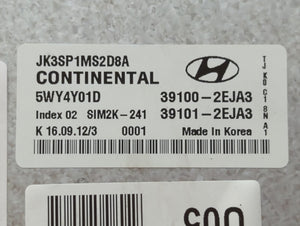 2013 Hyundai Elantra PCM Engine Control Computer ECU ECM PCU OEM P/N:39101-2EJA3 39100-2EJA3 Fits OEM Used Auto Parts