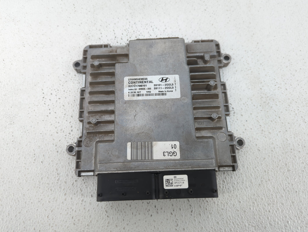 2015-2017 Hyundai Sonata PCM Engine Control Computer ECU ECM PCU OEM P/N:39111-2GGL3 39101-2GGL3 Fits Fits 2015 2016 2017 OEM Used Auto Parts