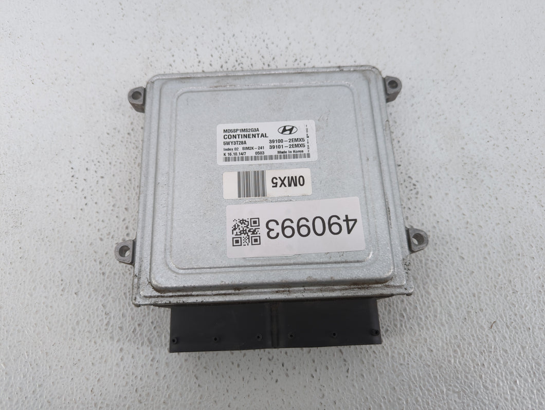 2015 Hyundai Elantra PCM Engine Control Computer ECU ECM PCU OEM P/N:39101-2EMX5 39100-2EMX5 Fits OEM Used Auto Parts