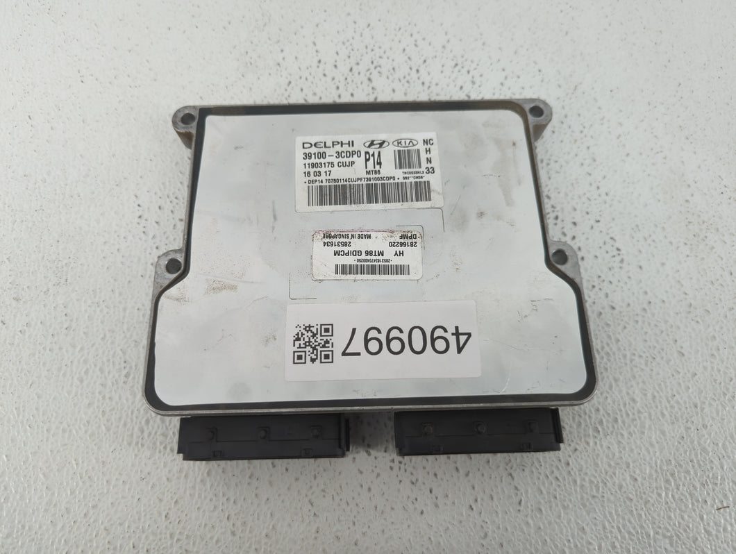 2017-2018 Hyundai Santa Fe PCM Engine Control Computer ECU ECM PCU OEM P/N:39110-3CDP0 39100-3CDP1 Fits Fits 2017 2018 OEM Used Auto Parts