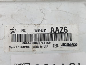 2011 Chevrolet Cruze PCM Engine Control Computer ECU ECM PCU OEM P/N:12642100 12645606, 12644081 Fits OEM Used Auto Parts