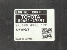 2015 Toyota Prius PCM Engine Control Computer ECU ECM PCU OEM P/N:89661-47590 89661-47591 Fits OEM Used Auto Parts