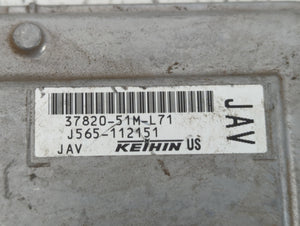 2019 Honda Hr-V PCM Engine Control Computer ECU ECM PCU OEM P/N:37820-51M-L71 37820-51M-L51, 37820-51M-L61 Fits OEM Used Auto Parts