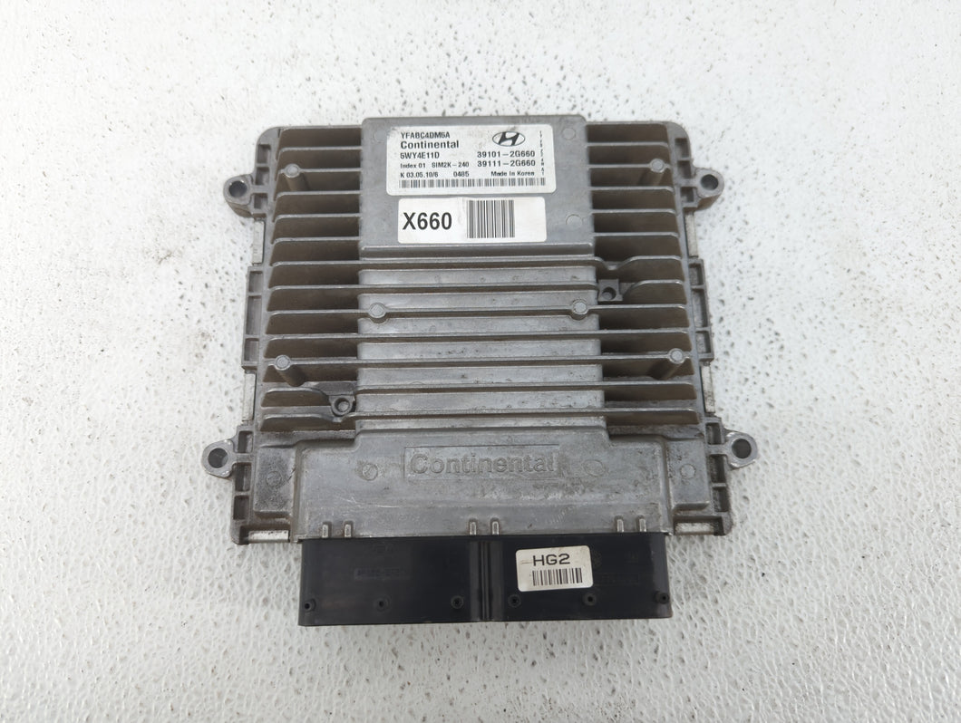 2011 Hyundai Sonata PCM Engine Control Computer ECU ECM PCU OEM P/N:39111-2G660 39101-2G660, 39111-2G670, 39101-2G670 Fits OEM Used Auto Parts