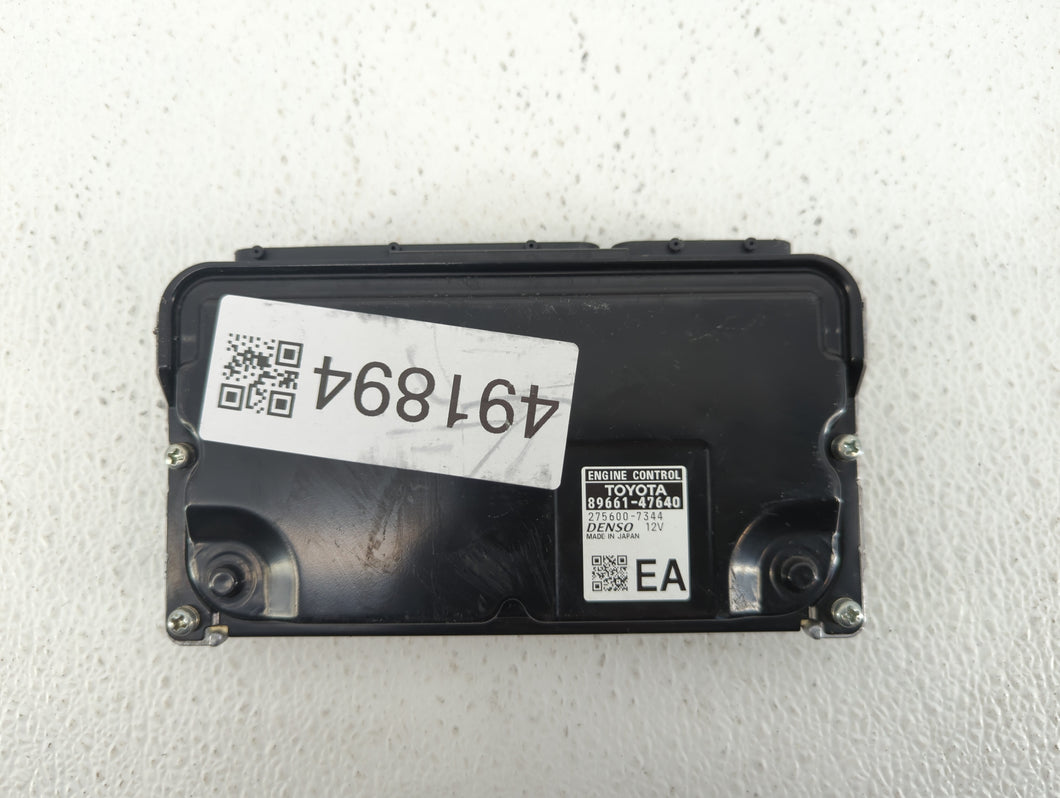 2016 Toyota Prius PCM Engine Control Computer ECU ECM PCU OEM P/N:89661-47640 39111-2G677, 39101-2G677 Fits OEM Used Auto Parts