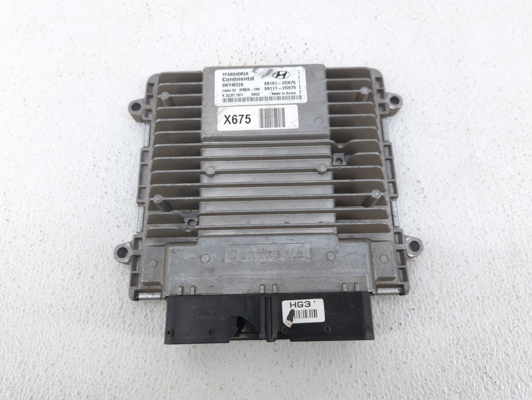 2011 Hyundai Sonata PCM Engine Control Computer ECU ECM PCU OEM P/N:39111-2G675 39101-2G675 Fits OEM Used Auto Parts