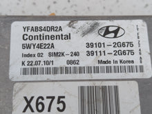 2011 Hyundai Sonata PCM Engine Control Computer ECU ECM PCU OEM P/N:39111-2G675 39101-2G675 Fits OEM Used Auto Parts