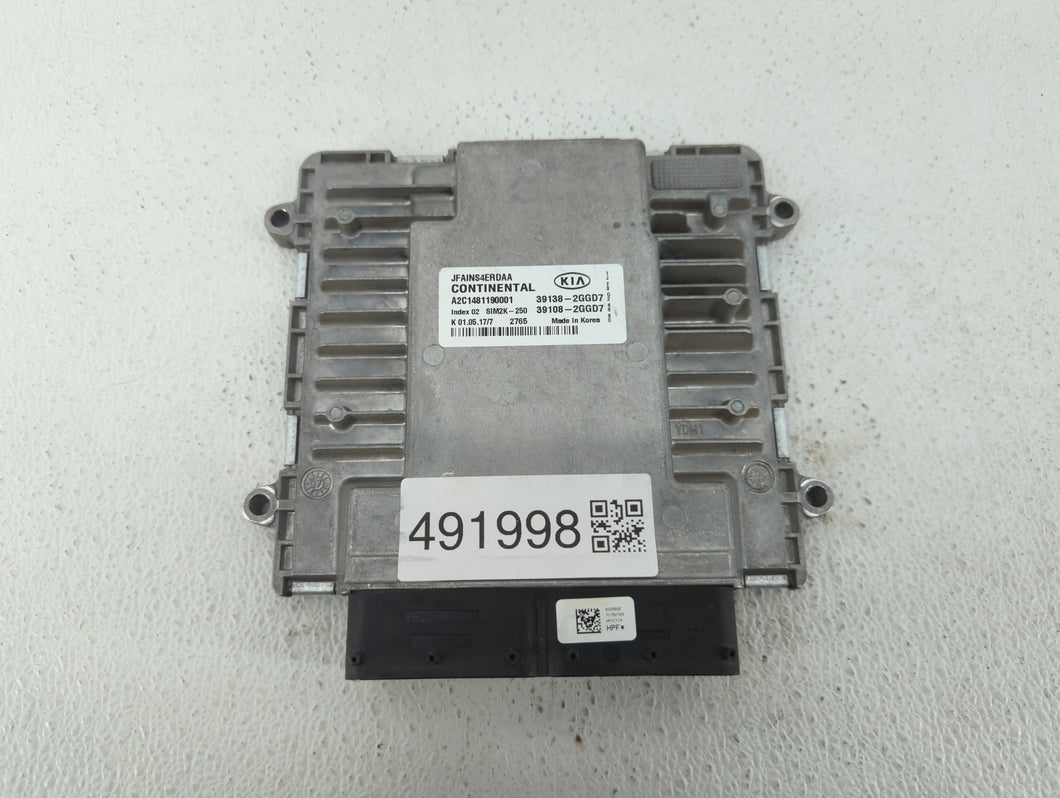 2016-2018 Kia Optima PCM Engine Control Computer ECU ECM PCU OEM P/N:39138-2GGD7 Fits Fits 2016 2017 2018 OEM Used Auto Parts