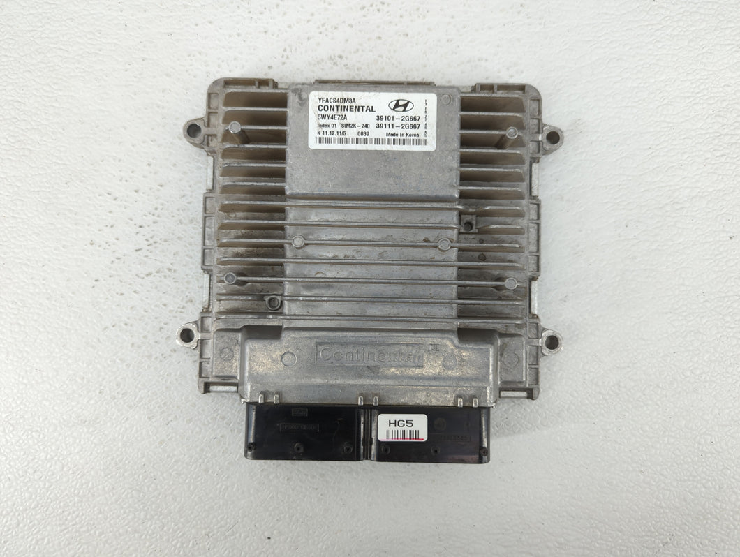 2011-2014 Hyundai Sonata PCM Engine Control Computer ECU ECM PCU OEM P/N:39111-2G667 39111-2G668 Fits Fits 2011 2012 2013 2014 OEM Used Auto Parts