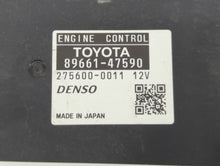 2014 Toyota Prius PCM Engine Control Computer ECU ECM PCU OEM P/N:89661-47590 Fits OEM Used Auto Parts