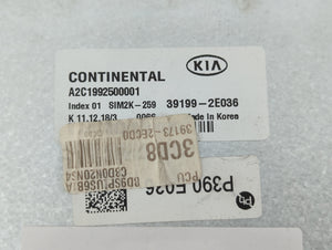 2019-2021 Kia Forte PCM Engine Control Computer ECU ECM PCU OEM P/N:39199-2E036 Fits Fits 2019 2020 2021 OEM Used Auto Parts