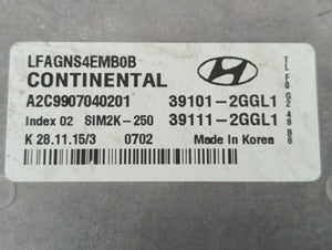 2015-2017 Hyundai Sonata PCM Engine Control Computer ECU ECM PCU OEM P/N:39111-2GGK1 39101-2GGK1 Fits Fits 2015 2016 2017 OEM Used Auto Parts