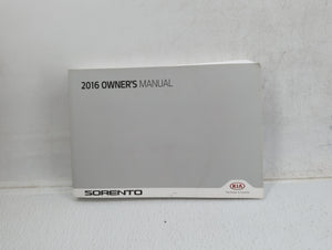 2016 Kia Sorento Owners Manual Book Guide OEM Used Auto Parts