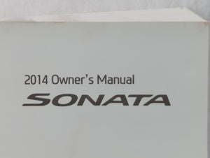 2014 Hyundai Sonata Owners Manual Book Guide OEM Used Auto Parts