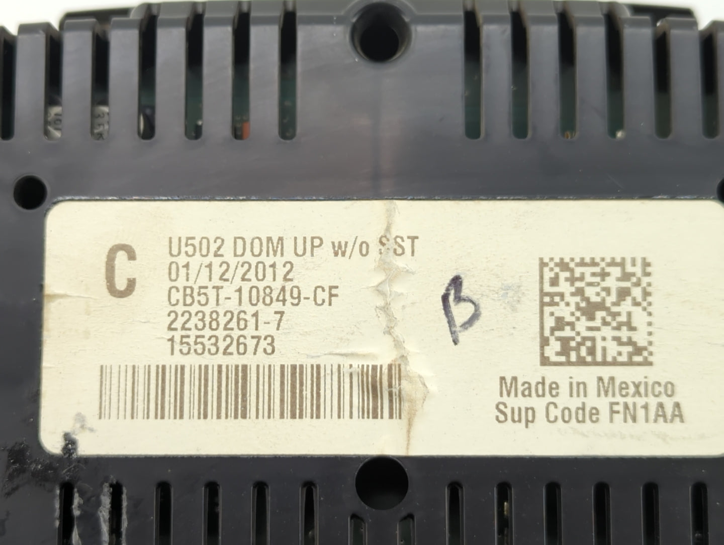 2012 Ford Explorer Instrument Cluster Speedometer Gauges P/N:CB5T-10849-CF Fits OEM Used Auto Parts - Oemusedautoparts1.com
