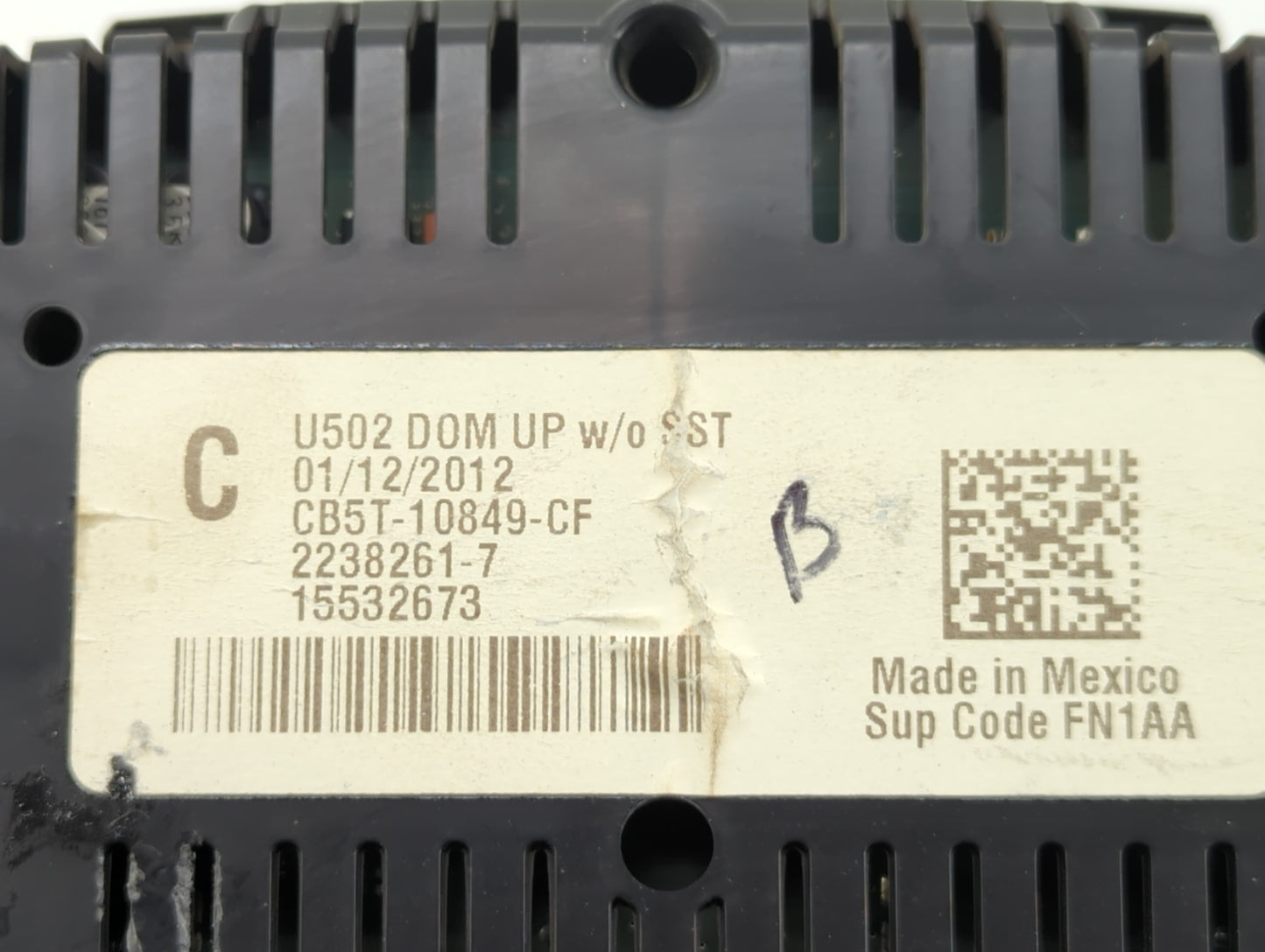 2012 Ford Explorer Instrument Cluster Speedometer Gauges P/N:CB5T-10849-CF Fits OEM Used Auto Parts - Oemusedautoparts1.com