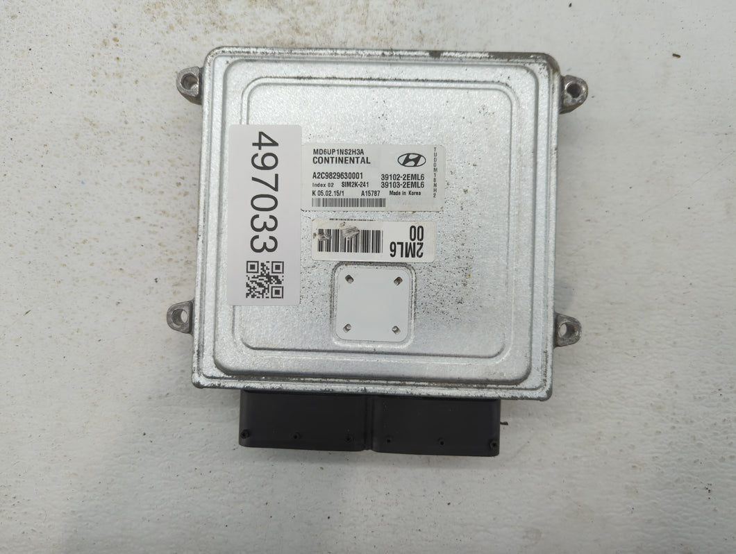 2014-2016 Hyundai Elantra PCM Engine Control Computer ECU ECM PCU OEM P/N:39103-2EML6 39102-2EML6 Fits Fits 2014 2015 2016 OEM Used Auto Parts