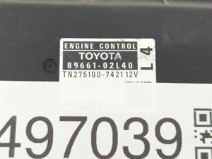 2009 Toyota Matrix PCM Engine Control Computer ECU ECM PCU OEM P/N:89661-02L40 Fits OEM Used Auto Parts