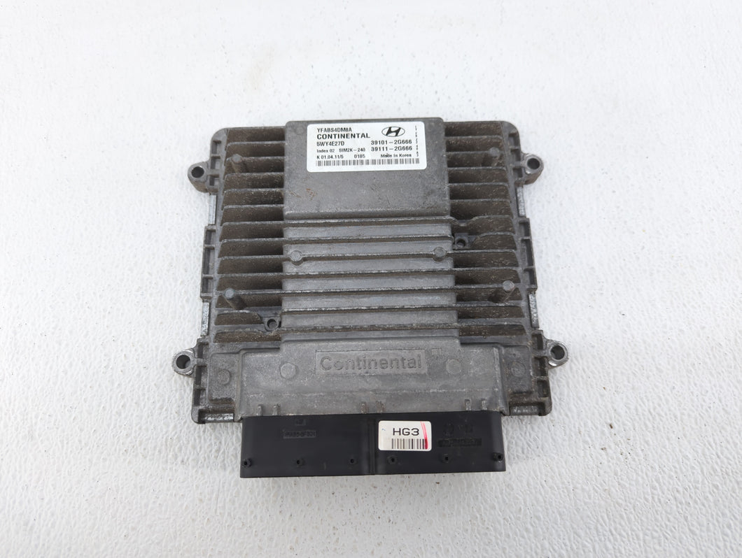 2011-2014 Hyundai Sonata PCM Engine Control Computer ECU ECM PCU OEM P/N:39101-2G666 Fits Fits 2011 2012 2013 2014 OEM Used Auto Parts