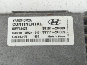 2011-2014 Hyundai Sonata PCM Engine Control Computer ECU ECM PCU OEM P/N:39111-2G669 39101-2G669 Fits Fits 2011 2012 2013 2014 OEM Used Auto Parts