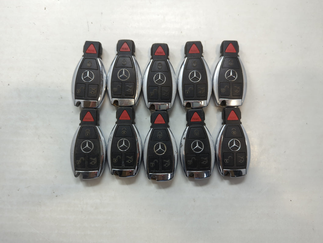 Lot of 10 Mercedes-Benz Keyless Entry Remote Fob MIXED FCC IDS MIXED