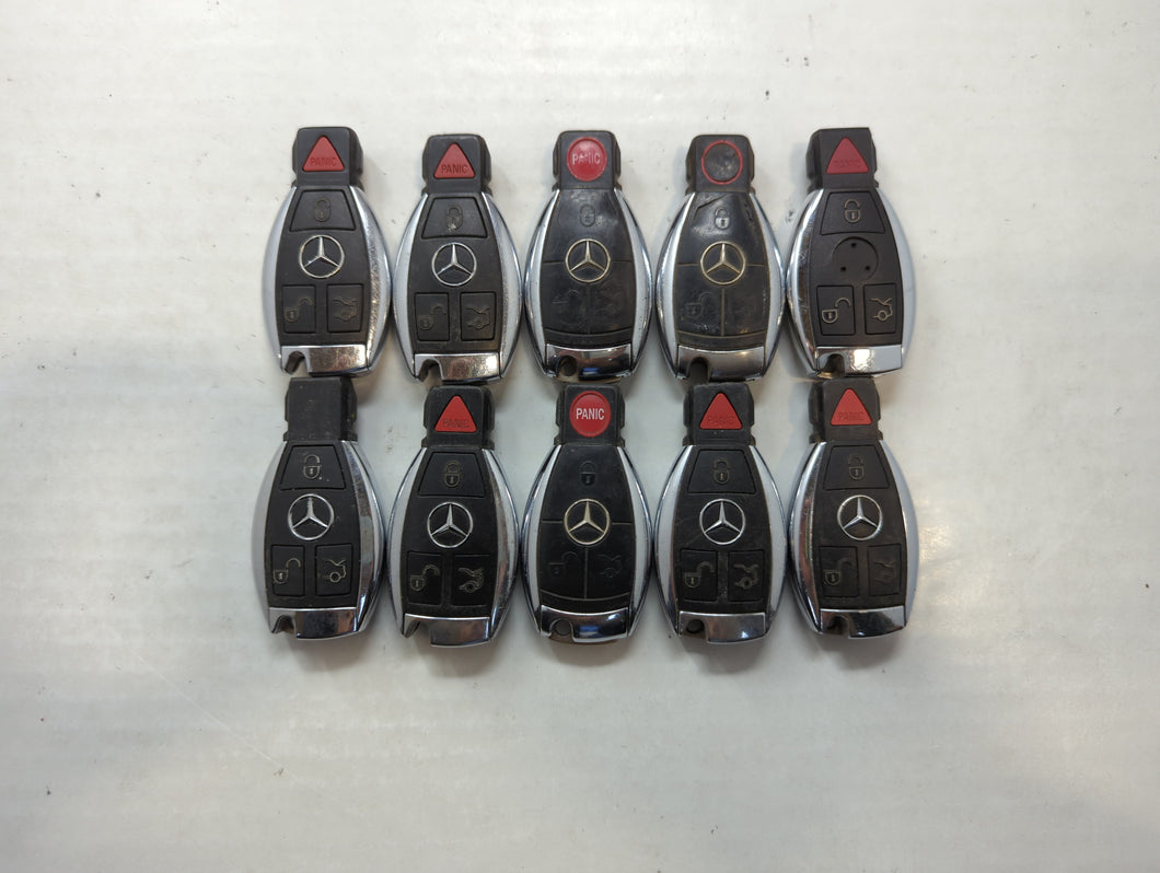 Lot of 10 Mercedes-Benz Keyless Entry Remote Fob MIXED FCC IDS MIXED