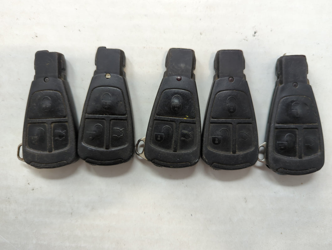 Lot of 5 Mercedes-Benz Keyless Entry Remote Fob MIXED FCC IDS MIXED PART