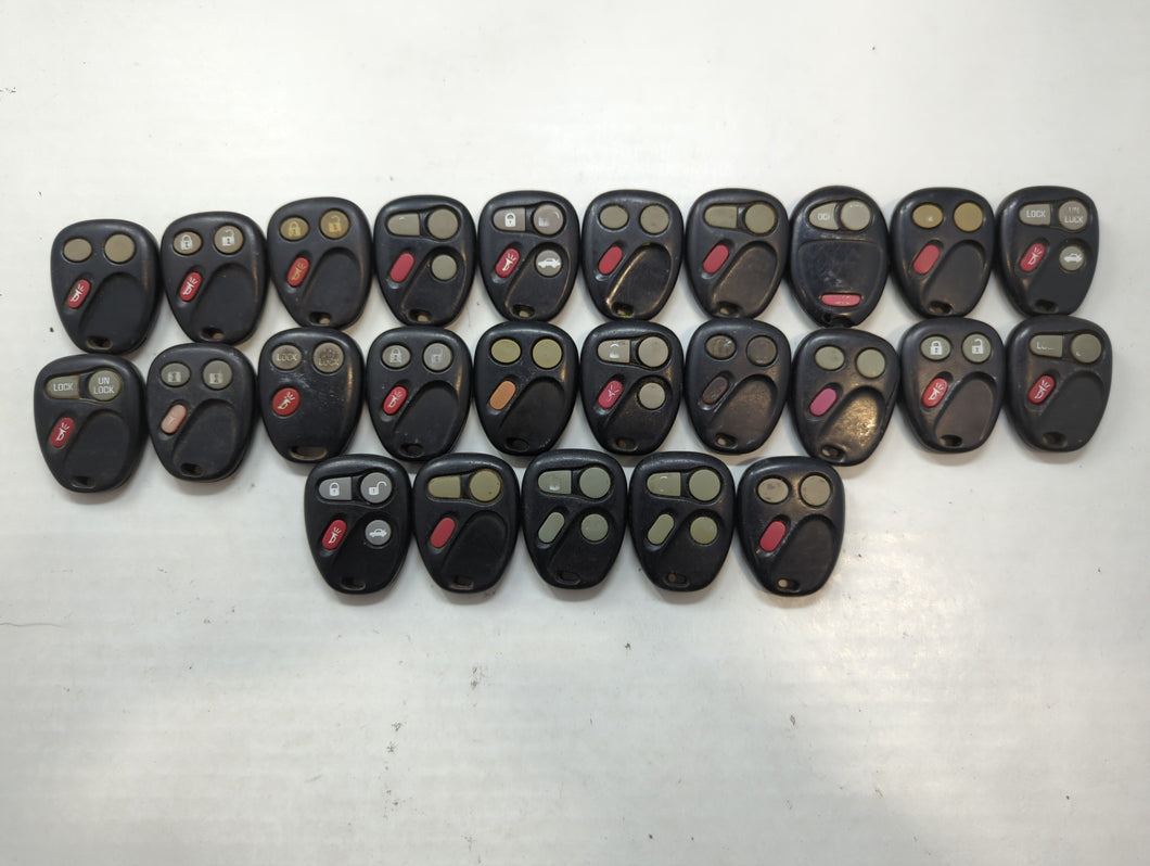 Lot of 25 Chevrolet Keyless Entry Remote Fob MIXED FCC IDS MIXED PART