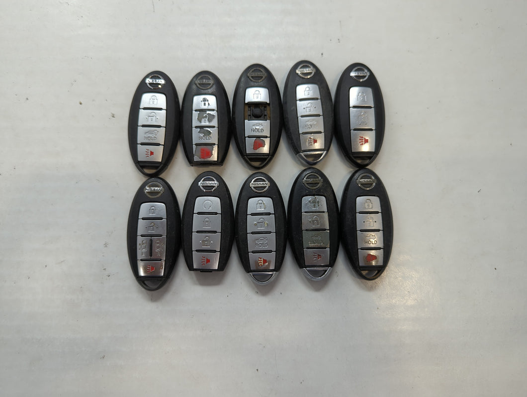 Lot of 10 Nissan Keyless Entry Remote Fob MIXED FCC IDS MIXED PART