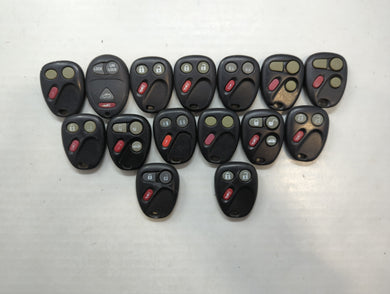 Lot of 15 Aftermarket Chevrolet Keyless Entry Remote Fob MIXED FCC IDS