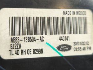 2011-2013 Ford Fiesta Tail Light Assembly Passenger Right OEM P/N:AE83-13B504-AC Fits Fits 2011 2012 2013 OEM Used Auto Parts