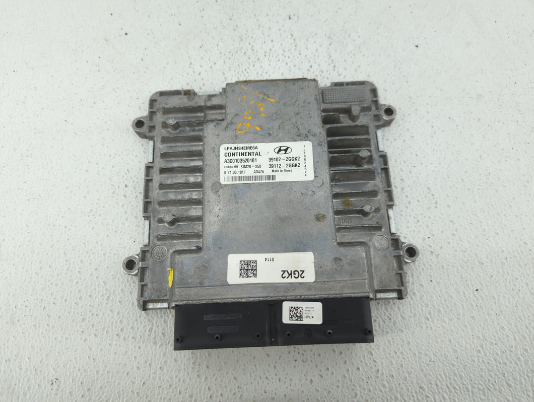 2018-2019 Hyundai Sonata PCM Engine Control Computer ECU ECM PCU OEM P/N:39112-2GGK2 39102-2GGK2, 39112-2GGJ0 Fits Fits 2018 2019 OEM Used Auto Parts