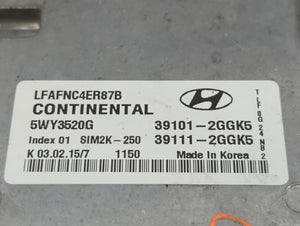 2015-2017 Hyundai Sonata PCM Engine Control Computer ECU ECM PCU OEM P/N:39111-2GGK8 39101-2GGK8 Fits Fits 2015 2016 2017 OEM Used Auto Parts