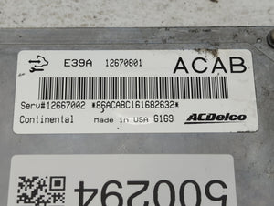 2017 Buick Enclave PCM Engine Control Computer ECU ECM PCU OEM P/N:12667002 12670801 Fits Fits 2018 2019 2020 OEM Used Auto Parts