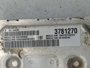 2015 Chrysler 200 PCM Engine Control Computer ECU ECM PCU OEM P/N:P05150993AC P68258531AA, P68102888AG, P68102888AC Fits OEM Used Auto Parts