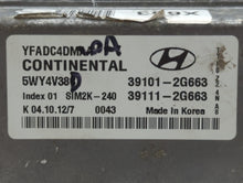 2011-2014 Hyundai Sonata PCM Engine Control Computer ECU ECM PCU OEM P/N:39111-2G663 39101-2G663 Fits Fits 2011 2012 2013 2014 OEM Used Auto Parts