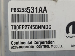 2016-2017 Chrysler 200 PCM Engine Control Computer ECU ECM PCU OEM P/N:P68258531AA 68258531AA Fits Fits 2016 2017 OEM Used Auto Parts