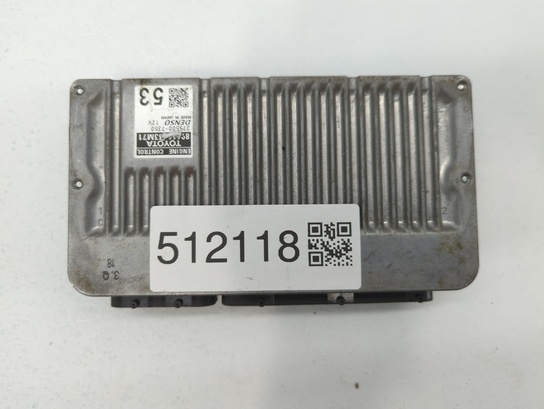 2013-2014 Lexus Es350 PCM Engine Control Computer ECU ECM PCU OEM P/N:89661-33M70 89661-33M71 Fits Fits 2013 2014 OEM Used Auto Parts