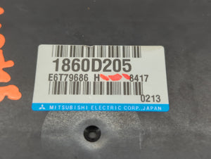 2018 Mitsubishi Outlander PCM Engine Control Computer ECU ECM PCU OEM P/N:1860D205 Fits OEM Used Auto Parts