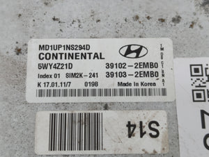 2011 Hyundai Elantra PCM Engine Control Computer ECU ECM PCU OEM P/N:39103-2EMB0 39102-2EMB0, 39111-2G874, 39101-2G874 Fits OEM Used Auto Parts