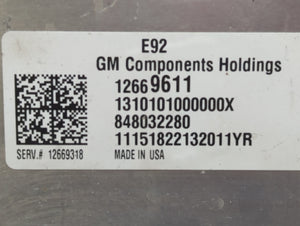 2015 Gmc Yukon Xl 1500 PCM Engine Control Computer ECU ECM PCU OEM P/N:12669318 12669611, 12656993, 12663437 Fits Fits 2014 2016 OEM Used Auto Parts