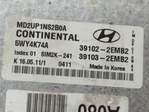 2011-2013 Hyundai Elantra PCM Engine Control Computer ECU ECM PCU OEM P/N:39103-2EMB2 39102-2EMB2 Fits Fits 2011 2012 2013 OEM Used Auto Parts