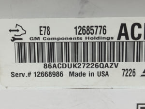 2017-2021 Chevrolet Trax PCM Engine Control Computer ECU ECM PCU OEM P/N:12668986 12685776 Fits Fits 2017 2018 2019 2020 2021 OEM Used Auto Parts