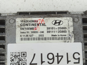 2011-2014 Hyundai Sonata PCM Engine Control Computer ECU ECM PCU OEM P/N:39111-2G663 39101-2G663 Fits Fits 2011 2012 2013 2014 OEM Used Auto Parts