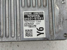 2013-2014 Toyota Avalon PCM Engine Control Computer ECU ECM PCU OEM P/N:89661-07591 Fits Fits 2013 2014 OEM Used Auto Parts