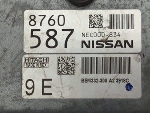 2014-2018 Nissan Versa PCM Engine Control Computer ECU ECM PCU OEM P/N:BEM332-300 A2 NEC000-834 Fits Fits 2014 2015 2016 2017 2018 OEM Used Auto Parts