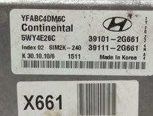 2011 Hyundai Sonata PCM Engine Control Computer ECU ECM PCU OEM P/N:39111-2G661 39101-2G661 Fits OEM Used Auto Parts