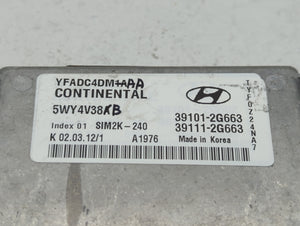 2011-2014 Hyundai Sonata PCM Engine Control Computer ECU ECM PCU OEM P/N:39111-2G663 39101-2G663 Fits Fits 2011 2012 2013 2014 OEM Used Auto Parts