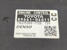 2008-2009 Toyota Camry PCM Engine Control Computer ECU ECM PCU OEM P/N:89661-06G11 Fits Fits 2008 2009 OEM Used Auto Parts